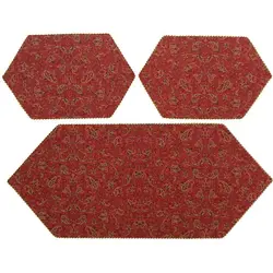 ست 3 تکه رومیزی ترمه ابریشم کد TRSETE57
