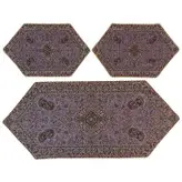 ست 3 تکه رومیزی ترمه ابریشم کد TRSETE28