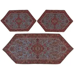 ست 3 تکه رومیزی ترمه ابریشم کد TRSETE25