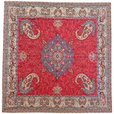 رومیزی مربع ترمه ابریشم کد TRM182