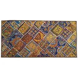 رومیزی مستطیل بزرگ سوزن دوزی گلابتون کد MOSBO16 نفیس آستردار