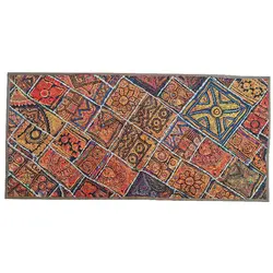 رومیزی مستطیل بزرگ سوزن دوزی گلابتون کد MOSBO17 نفیس آستردار