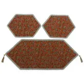 ست 3 تکه رومیزی ترمه ابریشم کد TRSETE49
