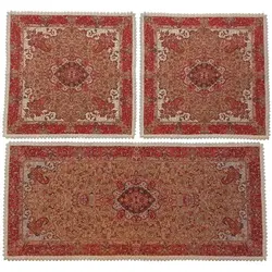 ست سه تکه رومیزی ترمه ابریشم کد TRSETE3