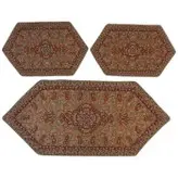 ست 3 تکه رومیزی ترمه ابریشم کد TRSETE43