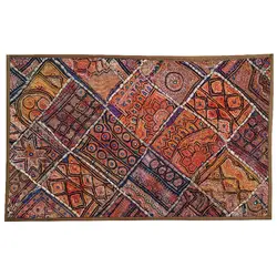 رومیزی مستطیل سوزن دوزی گلابتون کد ZARIMOS۹ نفیس آستردار