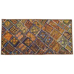 رومیزی مستطیل بزرگ سوزن دوزی گلابتون کد MOSBO1 نفیس آستردار