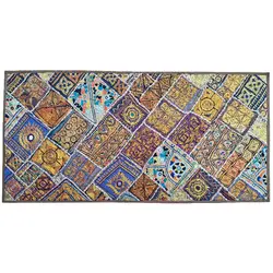 رومیزی مستطیل بزرگ سوزن دوزی گلابتون کد MOSBO۵ نفیس آستردار