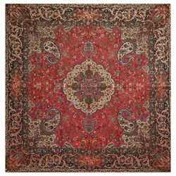 رومیزی مربع ترمه ابریشم کد TRM16