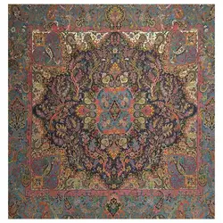 رومیزی مربع ترمه ابریشم کد TRM61