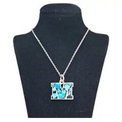 گردنبند نقره زنانه فیروزه کوب کد ZIF۱۰۳ عیار نقره 925 تراشه سنگ فیروزه نیشابور طول زنجیر نقره 55 سانتیمتر وزن زنجیر نقره 2.40 گرم