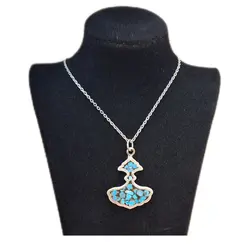 گردنبند نقره زنانه فیروزه کوب کد ZIF۱۴۱ عیار نقره 925 تراشه سنگ فیروزه نیشابور طول زنجیر نقره 55 سانتیمتر وزن زنجیر نقره 2.40 گرم