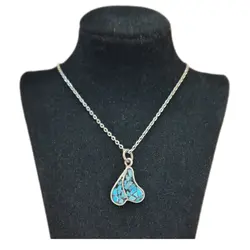 گردنبند نقره زنانه فیروزه کوب کد ZIF۱۳۳ عیار نقره 925 تراشه سنگ فیروزه نیشابور طول زنجیر نقره 55 سانتیمتر وزن زنجیر نقره 2.40 گرم