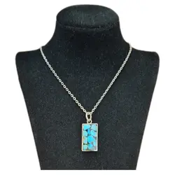 گردنبند نقره زنانه فیروزه کوب کد ZIF۱۱۹ عیار نقره 925 تراشه سنگ فیروزه نیشابور طول زنجیر نقره 55 سانتیمتر وزن زنجیر نقره 2.40 گرم