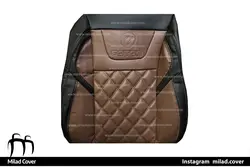 روکش صندلی فوتون - foton چرم رنگ قهوه ای و مشکی گلدوزی