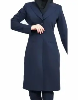 مانتو اداری یقه بلیزر _ کد 1006