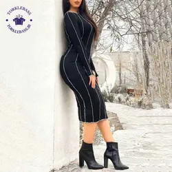 پیراهن بلند فانریپ کبریتی آستين بلند