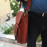 کیف دوشی یا کیف پستچی یا کیف مدارکی یا کیف دانشجویی مردانه ،چرم طبیعی