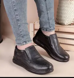 کفش چرم طبیعی مردانه مدل کاتر بدون بند با ضمانت کیفیت و سبک سایز۴۲