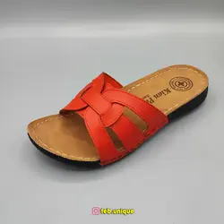 صندل زنانه (دمپایی روفرشی) مدل صدف رنگ قرمز - کالای طب یونیک