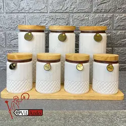 سرویس پاسماوری و ادویه 7 پارچه مدل گلس کالر