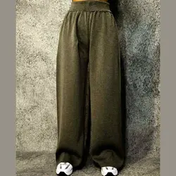 شلوار بافت بگ ساده کمر کش کد1767