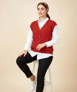 ژیله بافت پنج دکمه بافت جودان یقه هفت  زنانه کد1782