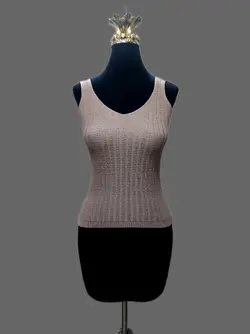 کراپ تاپ قلاب بافی یقه هفت نخ پنبه تمام کش زنانه کد1833