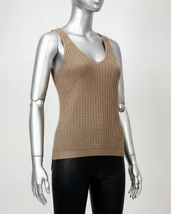 کراپ تاپ قلاب بافی یقه هفت نخ پنبه تمام کش زنانه کد1833