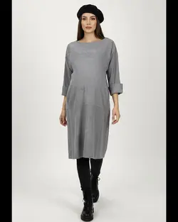 کفتان بارداری و شیردهی مخمل کبریتی آستین بلند کمربند دار زنانه کد 1407