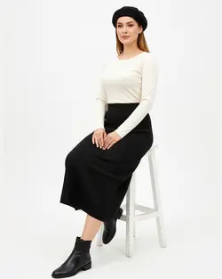 دامن بافت کمر کش ریز بافت زنانه کد 1882