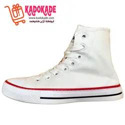 کفش آل استار مدل چرم سفید ردلاین