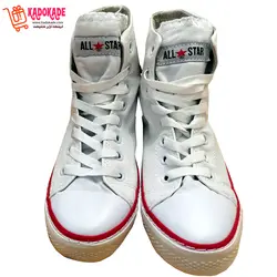 کفش آل استار مدل چرم سفید ردلاین