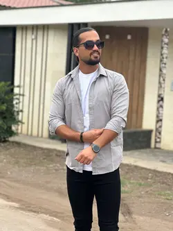 پیراهن مردانه آستین بلند ساده طوسی کد 11121 - فروشگاه پوشاک M2Mode