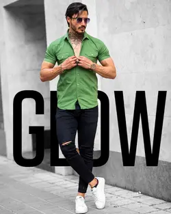 پیراهن کتان آستین کوتاه 