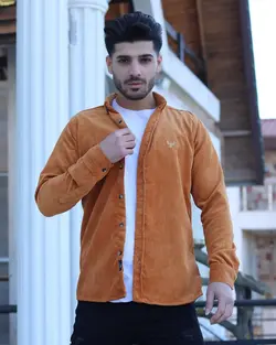 پیراهن مردانه کبریتی CAMEL خردلی کد 5302 - فروشگاه پوشاک M2Mode