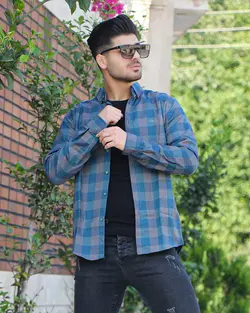 پیراهن چهارخانه پشمی کد 4479 - فروشگاه پوشاک M2Mode