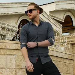 پیراهن مردانه POOPEH نوک مدادی کد 2023 - فروشگاه پوشاک M2Mode