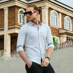 پیراهن مردانه POOPEH آبی آسمانی کد 2024 - فروشگاه پوشاک M2Mode