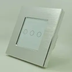 کلید لمسی هوشمند 2تیکه سه پل – هوشمند سازی ساختمان آکو