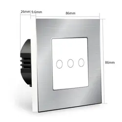 کلید لمسی هوشمند 2تیکه سه پل – هوشمند سازی ساختمان آکو