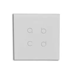 کلید هوشمند لمسی چهار پل – هوشمند سازی ساختمان آکو