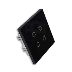 کلید هوشمند لمسی چهار پل – هوشمند سازی ساختمان آکو