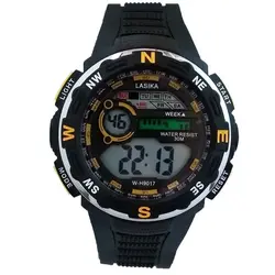 ساعت اسپرت دیجیتال پسرانه ضدآب سبک جی شاک چراغدار کرنومتر آلارم زنگ هشدار چراغ دار ارسال رایگان تاریخ شمار Sport تولد