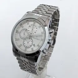 رومانسون مردانه ضدآب تاریخ شمار ارسال رایگان ساعت نقره ای حراج ساعت فروش ویژه ROMANSON سه موتور کرنوگراف حراج آنلاین