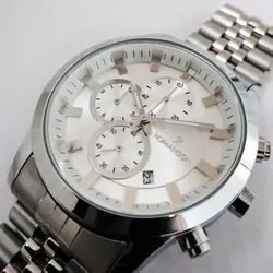 رومانسون مردانه ضدآب تاریخ شمار ارسال رایگان ساعت نقره ای حراج ساعت فروش ویژه ROMANSON سه موتور کرنوگراف حراج آنلاین