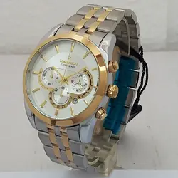 رومانسون مردانه ساعت بندفلزی مردانه ضدآب تاریخ شمار شیک و خاص لاکچری حراجی ساعت