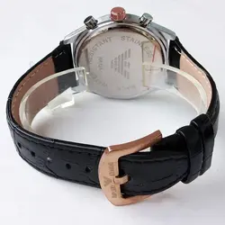 کادو روزمرد ساعت بند چرمی مردانه امپریوآرمانی سه موتور فعال تاریخ شمار کرنوگراف ارسال رایگان