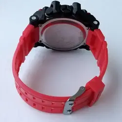 ارسال رایگان ساعت مچی دیجیتال قرمز مشکی اسپرت ضدآب کرنومتر دار چراغدار تایمر باکیفیت Sport تاریخ شمار