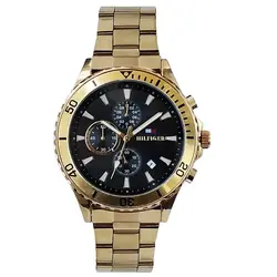 بندفلزی مردانه طلایی 3 موتور فعال .رنگ ثابت فروش ویژه تاریخ شمار اسپرت و شیک